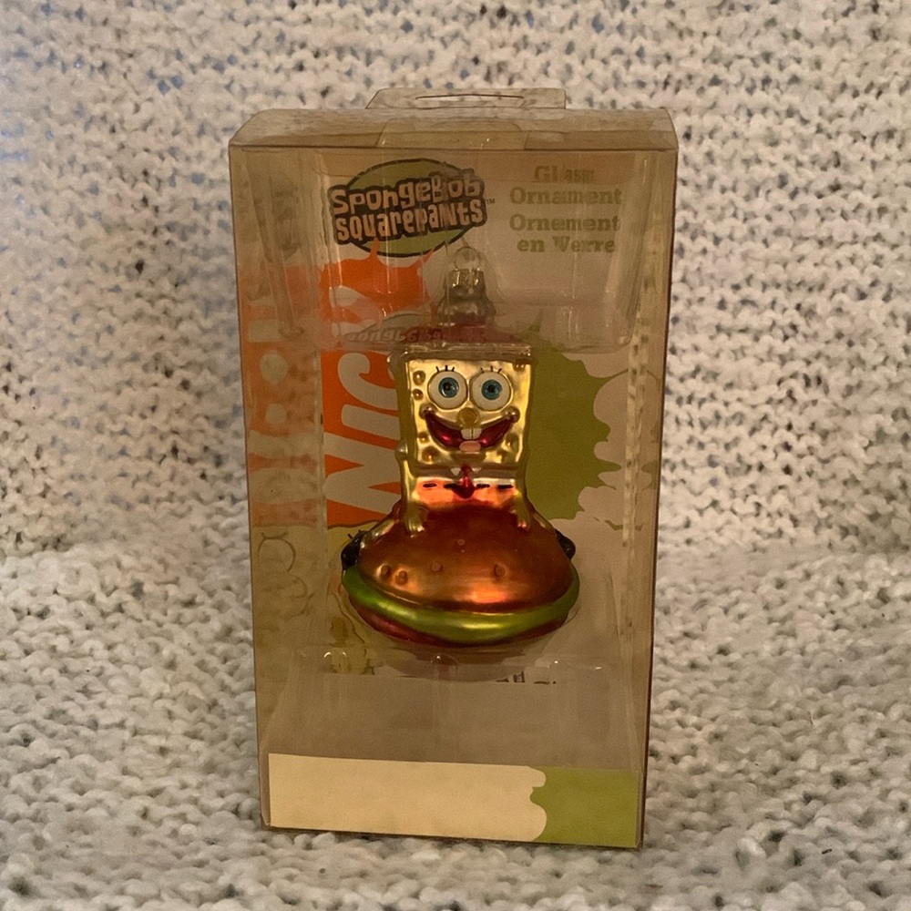 SpongeBob SquarePants glass holiday ornament from 2005.